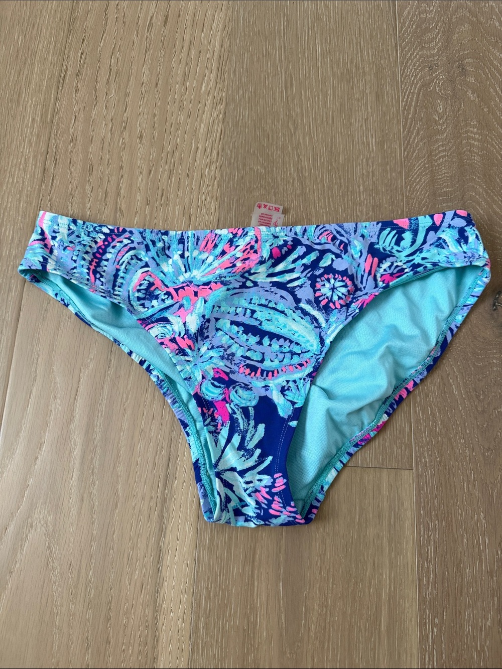 Lilly Pulitzer Tropical Print Bikini Bottoms (only) in Navy & Aqua